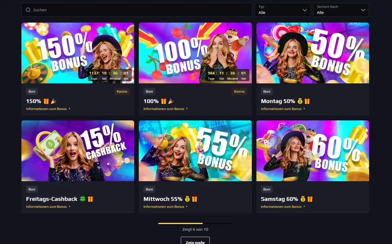 Heats Casino Bonusangebote – 150% Willkommensbonus und wöchentlicher Cashback